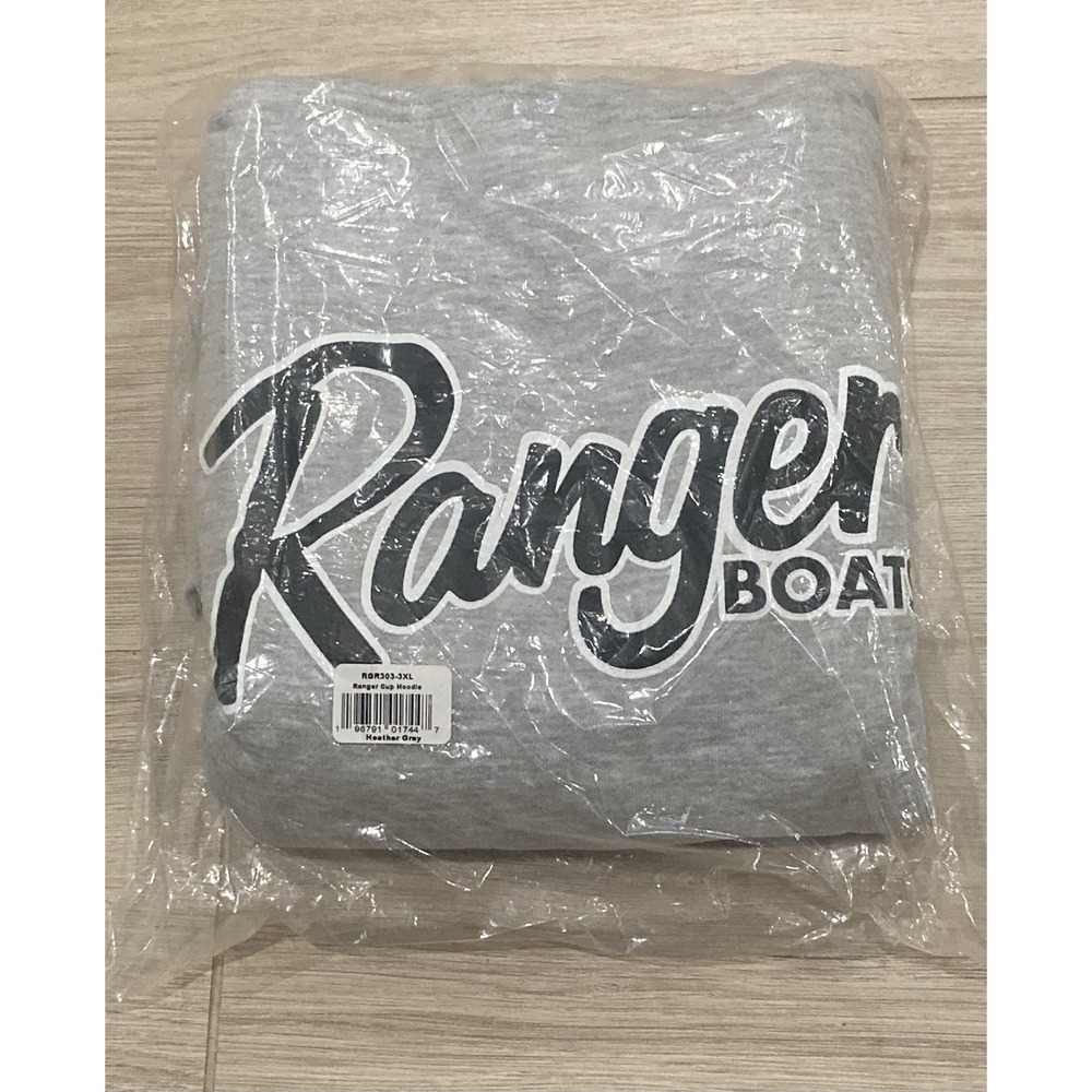 NWT Ranger Boats Hoodie 3XL Gray Ranger Cup Sweatshirt Pullover Fishing New